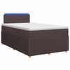 vidaXL Lit boxspring avec matelas Marron fonc&eacute; 120 x 190 cm Tissu