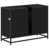 vidaXL Cabinet de salle de bain avec porte Ch&ecirc;ne noir 80 x 33 x 60 cm