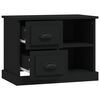 vidaXL Table de chevet noir 60x35,5x45 cm