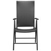 vidaXL Chaises empilables de jardin lot de 2 Résine tressée Noir