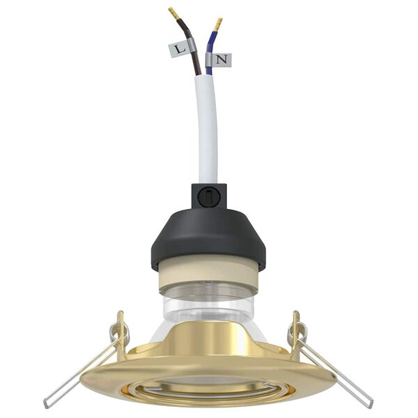 vidaXL Projecteur 6 pcs Dor&eacute; 9 x 9 x 2,5 cm M&eacute;tal