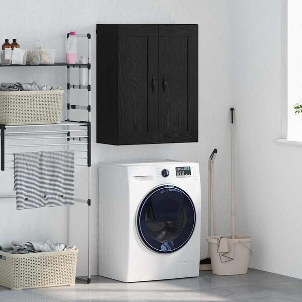 vidaXL Meuble mural Ch&ecirc;ne noir 69,5 x 34 x 90 cm Bois d'ing&eacute;nierie