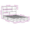 vidaXL Lit biblioth&egrave;que sans matelas 120x200 cm bois massif