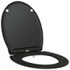 vidaXL Si&egrave;ge de toilette Noir 45,5 x 37,5 x 3,8 cm Duroplast