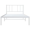 vidaXL Cadre de lit m&eacute;tal sans matelas et t&ecirc;te de lit blanc 107x203 cm