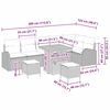 vidaXL Ensemble de canap&eacute; de jardin avec coussin 9 pcs Noir