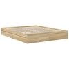 vidaXL Lit de Rangement Ch&ecirc;ne Sonoma 160 x 200 cm Bois d'ing&eacute;nierie