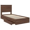 vidaXL Lit de Rangement Ch&ecirc;ne brun 90 x 200 cm Bois d'ing&eacute;nierie