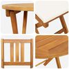 vidaXL Ensemble bistrot 3 pcs Huile Naturelle Bois d'Acacia Massif