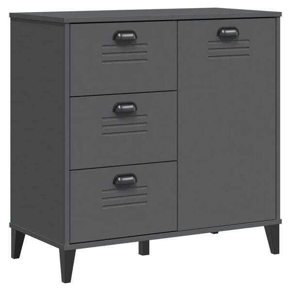 vidaXL Buffet VIKEN gris anthracite 80x40x80 cm bois d'ing&eacute;nierie
