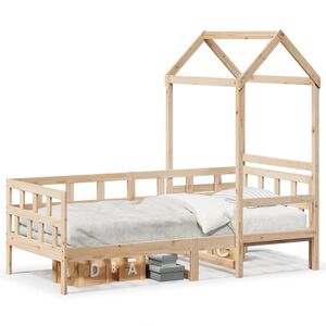 vidaXL Lit de jour avec toit sans matelas 80x200 cm bois massif