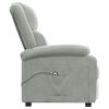 vidaXL Fauteuil inclinable &eacute;lectrique gris clair velours