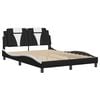 vidaXL Cadre de lit Viana sans matelas noir et blanc 140x190 cm similicuir