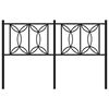 vidaXL T&ecirc;te de lit m&eacute;tal noir 140 cm