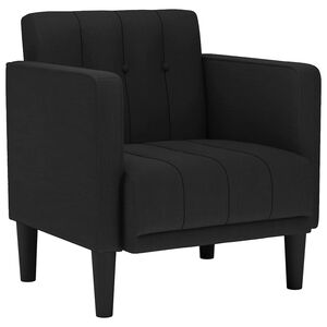 vidaXL Fauteuil canap&eacute; avec accoudoirs tissu noir 53 cm
