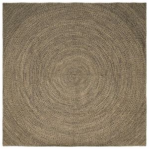 vidaXL Tapis de zone Naturel et noir 300 x 300 cm Jute