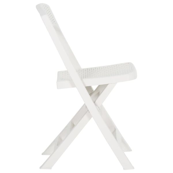 vidaXL Chaises de jardin pliables lot de 4 PP Blanc