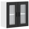 vidaXL Armoire murale de cuisine avec porte en verre Porto noir