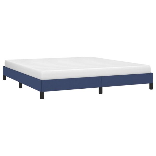 vidaXL Cadre de lit sans matelas bleu 160x200 cm tissu