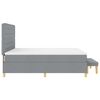 vidaXL Lit &agrave; ressorts avec matelas Gris clair 180 x 200 cm tissu