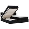 VidaXL Cadre de lit ottoman avec matelas noir 180x200cm tissu
