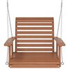 vidaXL Chaise balan&ccedil;oire de jardin cha&icirc;nes en m&eacute;tal bois massif sapin