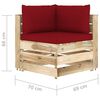 vidaXL Salon de jardin 6 pcs avec coussins Bois impr&eacute;gn&eacute; de vert