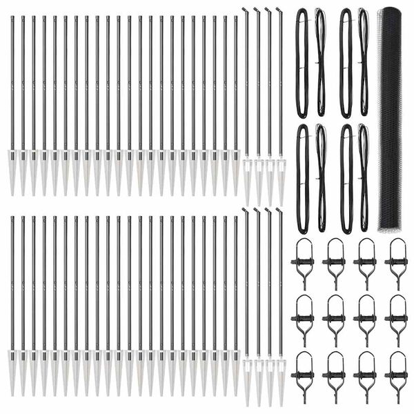 vidaXL Poteau de cl&ocirc;ture. Gris 100 x 1,5 m (maille de 25 mm)