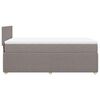 vidaXL Sommier &agrave; lattes de lit avec matelas Taupe 80x200 cm Tissu
