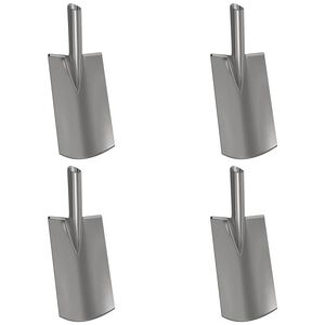 vidaXL T&ecirc;te de pelle 4 pcs Argent 43 x 17 cm Acier enduit de poudre