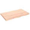 vidaXL Comptoir de salle de bain 100x60x(2-6)cm bois massif non trait&eacute;
