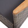 vidaXL Ensemble à manger d'extérieur 9pcs coussins Résine tressée Gris