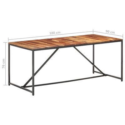 vidaXL Table de salle à manger 180x90x76 cm Bois solide