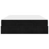 vidaXL Cadre de lit avec matelas avec matelas 2 pcs Noir Velours