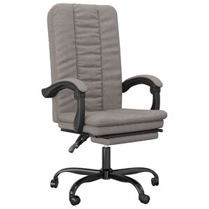 vidaXL Fauteuil inclinable de bureau Taupe Tissu