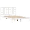 vidaXL Cadre de lit sans matelas blanc 140x190 cm bois massif