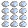 vidaXL Lampe solaire murale &agrave; LED d'ext&eacute;rieur 12 pcs Rond Argent&eacute;