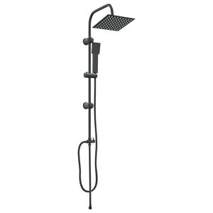 vidaXL Syst&egrave;me de Douche Noir 47 x 20 x 95 cm Acier inoxydable