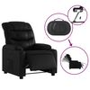 vidaXL Fauteuil inclinable &eacute;lectrique Noir Similicuir