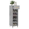 vidaXL Armoire &agrave; chaussures gris b&eacute;ton 30x35x105 cm bois d'ing&eacute;nierie