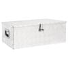 vidaXL Bo&icirc;te de rangement Argent&eacute; 90x47x33,5 cm Aluminium