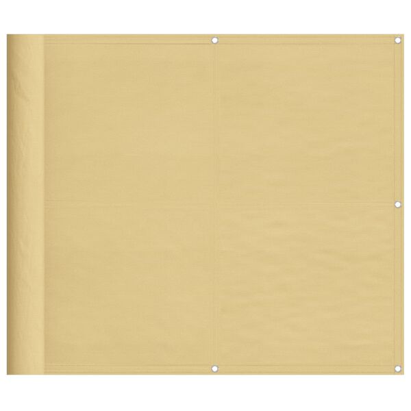 vidaXL &Eacute;cran de balcon sable 90x500 cm 100% polyester oxford