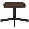 vidaXL Chaise de relaxation avec tabouret Marron Similicuir