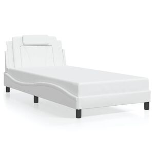 vidaXL Cadre de lit Viana sans matelas blanc 100x203 cm similicuir