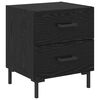 vidaXL Cabinet de chevet Ch&ecirc;ne noir 40 x 35 x 47,5 cm