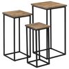 vidaXL Ensemble de tables pour plante 3 pcs Teck recyclé