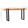 vidaXL Table console Bois de r&eacute;cup&eacute;ration massif r&eacute;glable