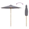 vidaXL Parasol de jardin Gris fonc&eacute; &Oslash; 270 x 260 cm Bambou
