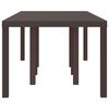 vidaXL Table de Jardin Marron 250 x 100 x 73 cm polyrotin