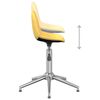 vidaXL Chaises pivotantes à manger lot de 4 jaune tissu